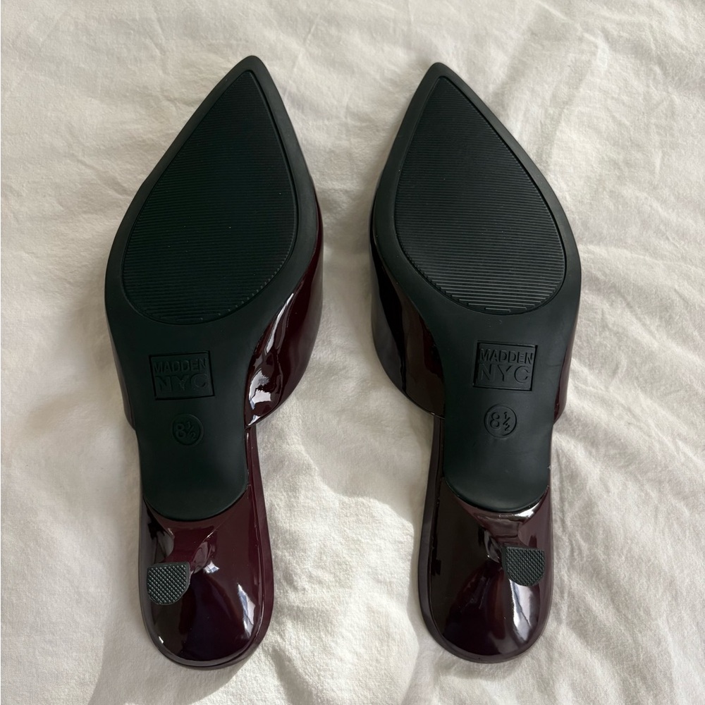 Dark Brown Patent Leather Mules NWOT - Picture 5 of 5